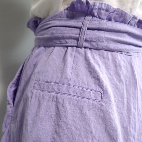 Mango High Waisted Belt Shorts and Square Neck Top - Picture 4 of 11